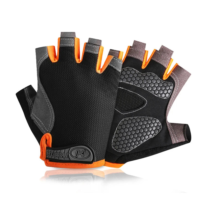 Guantes de gimnasio para entrenamiento físico, sin dedos, para hombre y mujer, Multiusos, antideslizantes y transpirables.