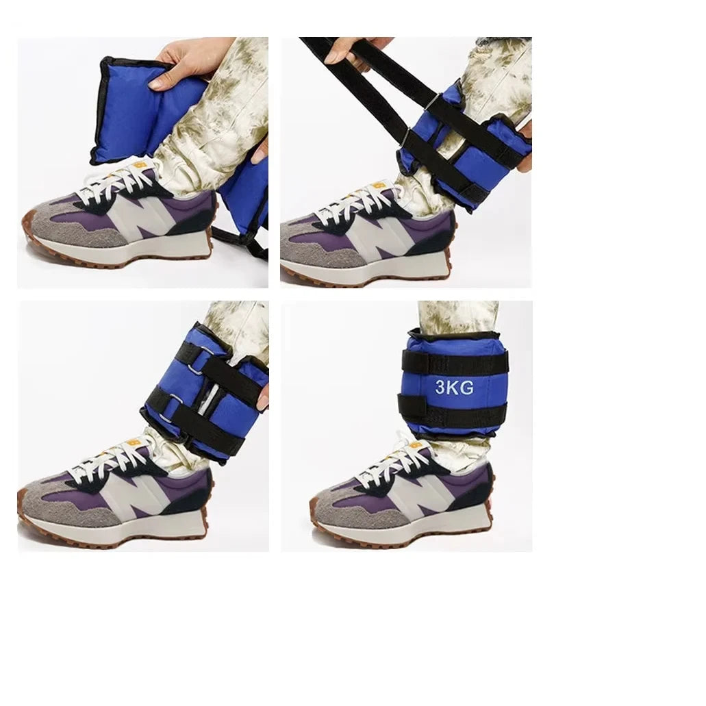 pesas para tobillos y muñecas de 1 a 5 kilos, con correas dobles ajustables, para entrenamiento físico