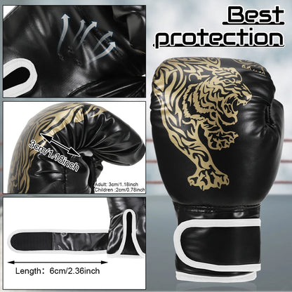 Guantes de boxeo para adultos, transpirables, de piel sintética, ideales para entrenamiento de boxeo y kickboxing