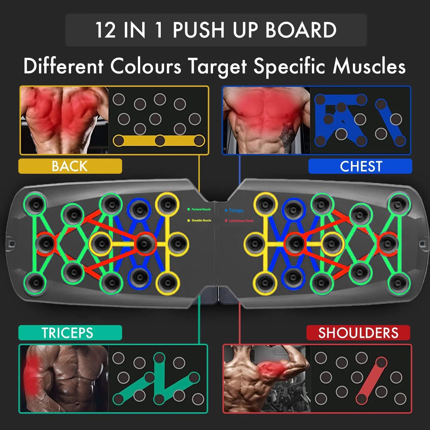 Tabla de flexiones multifuncional para el hogar, equipo de entrenamiento de pecho y abdominales para hombres