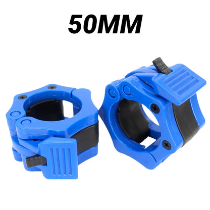 2 abrazaderas de bloqueo de 50 mm para barra de levantamiento de pesas, abrazaderas de resorte de liberación rápida para mancuernas de gimnasio