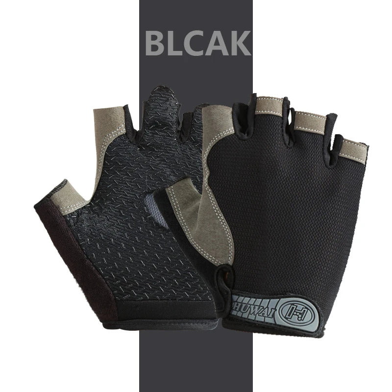 Guantes de gimnasio para entrenamiento físico, sin dedos, para hombre y mujer, Multiusos, antideslizantes y transpirables.