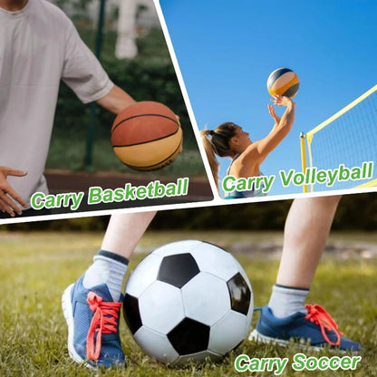 Bolsa portátil para red de baloncesto, fútbol y voleibol, bolsa con cordón ajustable