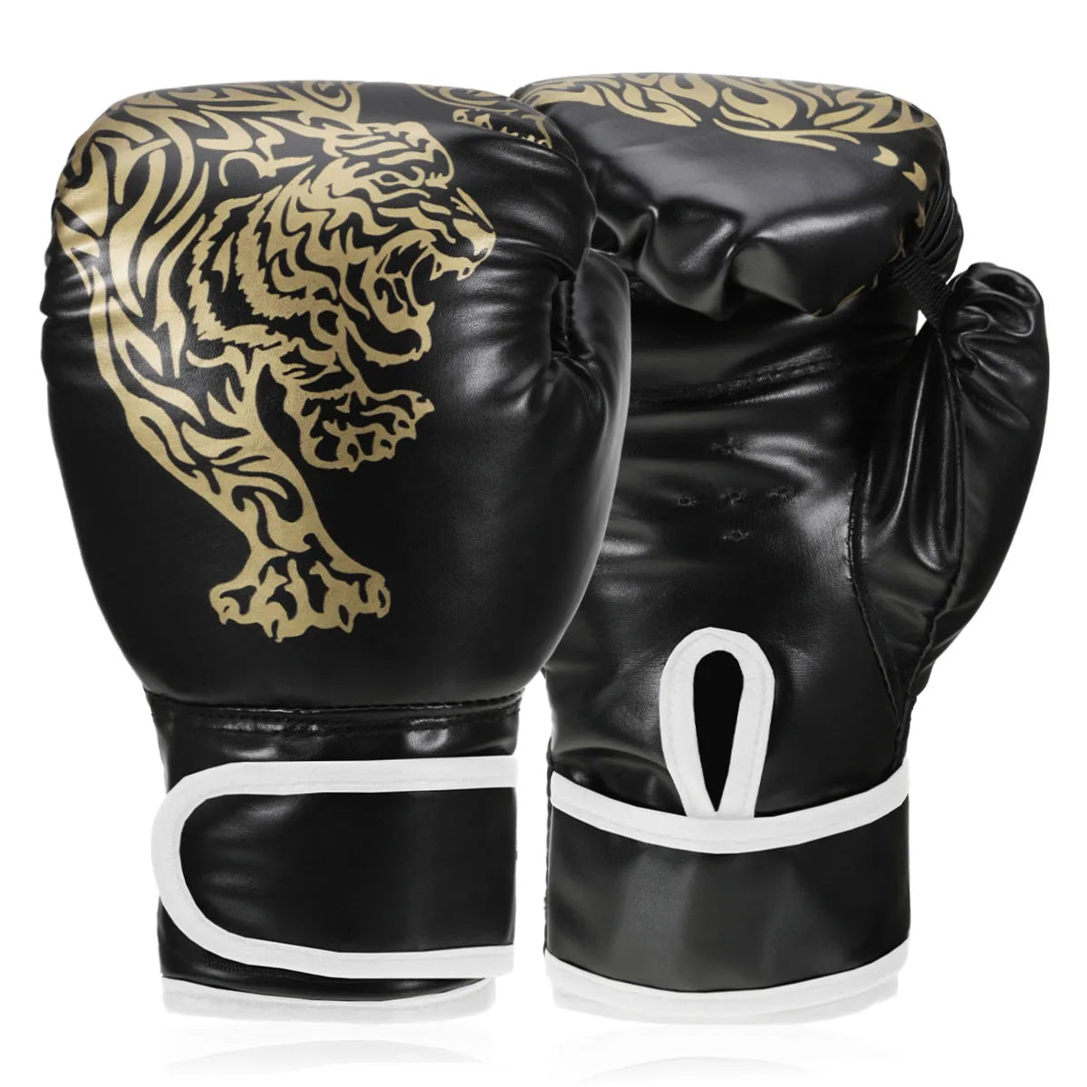 Guantes de boxeo para adultos, transpirables, de piel sintética, ideales para entrenamiento de boxeo y kickboxing