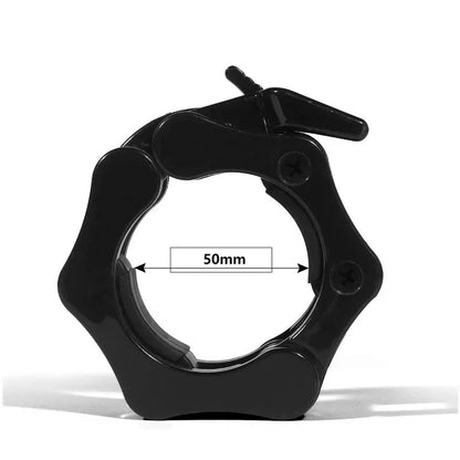 2 abrazaderas de bloqueo de 50 mm para barra de levantamiento de pesas, abrazaderas de resorte de liberación rápida para mancuernas de gimnasio