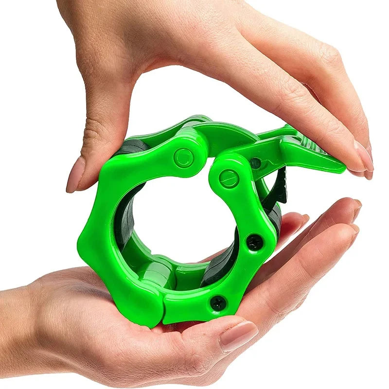 2 abrazaderas de bloqueo de 50 mm para barra de levantamiento de pesas, abrazaderas de resorte de liberación rápida para mancuernas de gimnasio