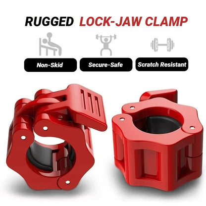 2 abrazaderas de bloqueo de 50 mm para barra de levantamiento de pesas, abrazaderas de resorte de liberación rápida para mancuernas de gimnasio