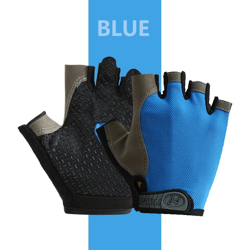 Guantes de gimnasio para entrenamiento físico, sin dedos, para hombre y mujer, Multiusos, antideslizantes y transpirables.