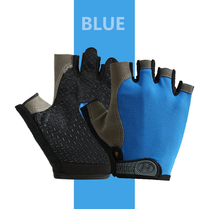 Guantes de gimnasio para entrenamiento físico, sin dedos, para hombre y mujer, Multiusos, antideslizantes y transpirables.