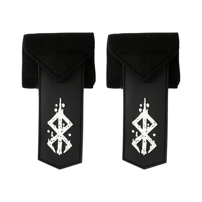 Muñequeras de levantamiento de pesas deportivas de anime para gimnasio, muñequeras Berserk,