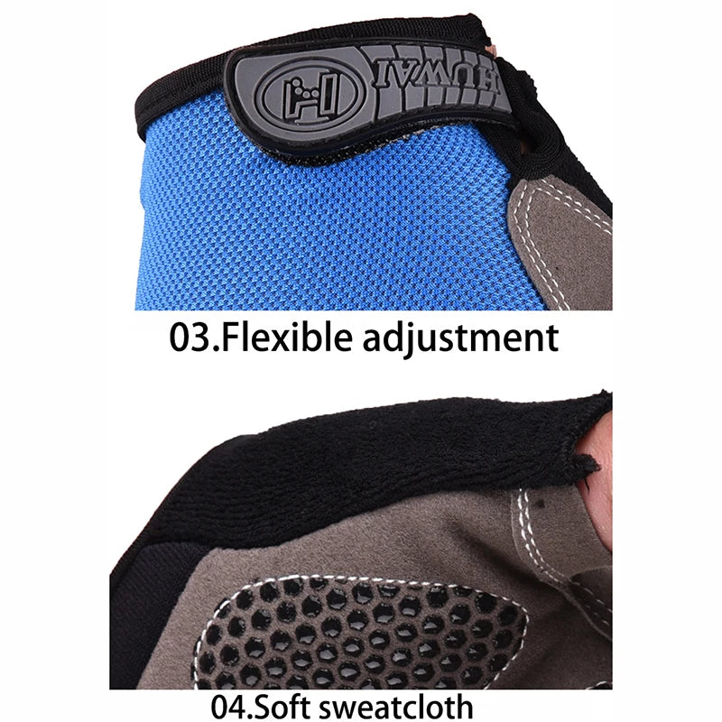 Guantes de gimnasio para entrenamiento físico, sin dedos, para hombre y mujer, Multiusos, antideslizantes y transpirables.