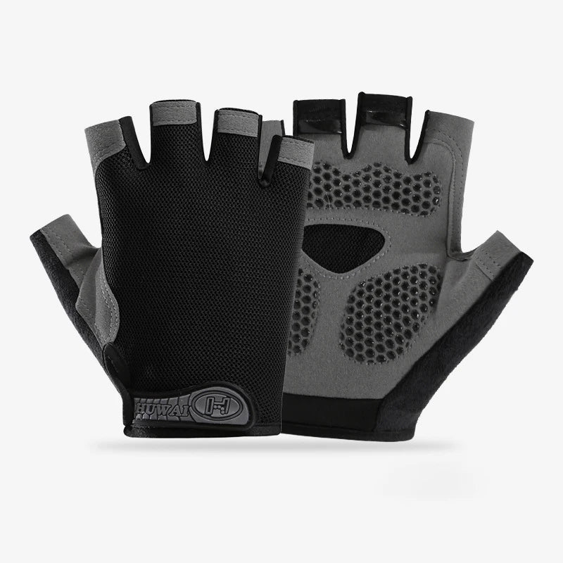 Guantes de gimnasio para entrenamiento físico, sin dedos, para hombre y mujer, Multiusos, antideslizantes y transpirables.