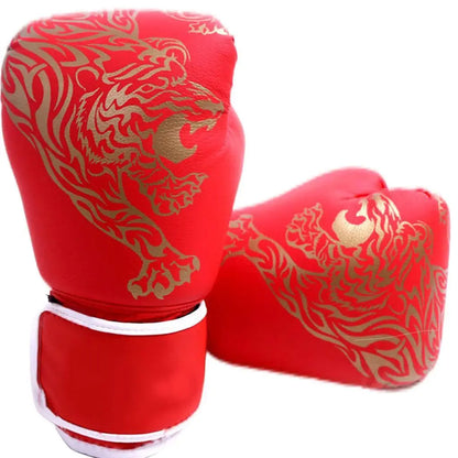 Guantes de boxeo para adultos, transpirables, de piel sintética, ideales para entrenamiento de boxeo y kickboxing