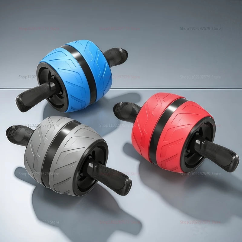 Rueda abdominal multifuncional con alfombrilla para rodillas, equipo de entrenamiento básico para gimnasio en casa.