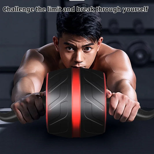 Rueda abdominal multifuncional con alfombrilla para rodillas, equipo de entrenamiento básico para gimnasio en casa.