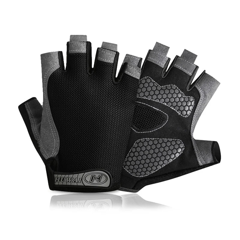 Guantes de gimnasio para entrenamiento físico, sin dedos, para hombre y mujer, Multiusos, antideslizantes y transpirables.