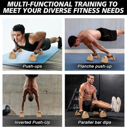 1 par de barras de flexiones de madera para entrenamiento en casa, barras paralelas