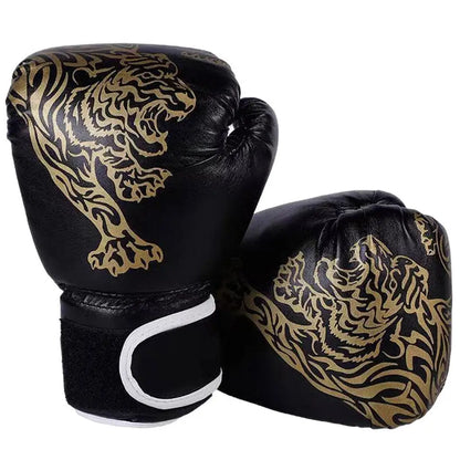 Guantes de boxeo para adultos, transpirables, de piel sintética, ideales para entrenamiento de boxeo y kickboxing