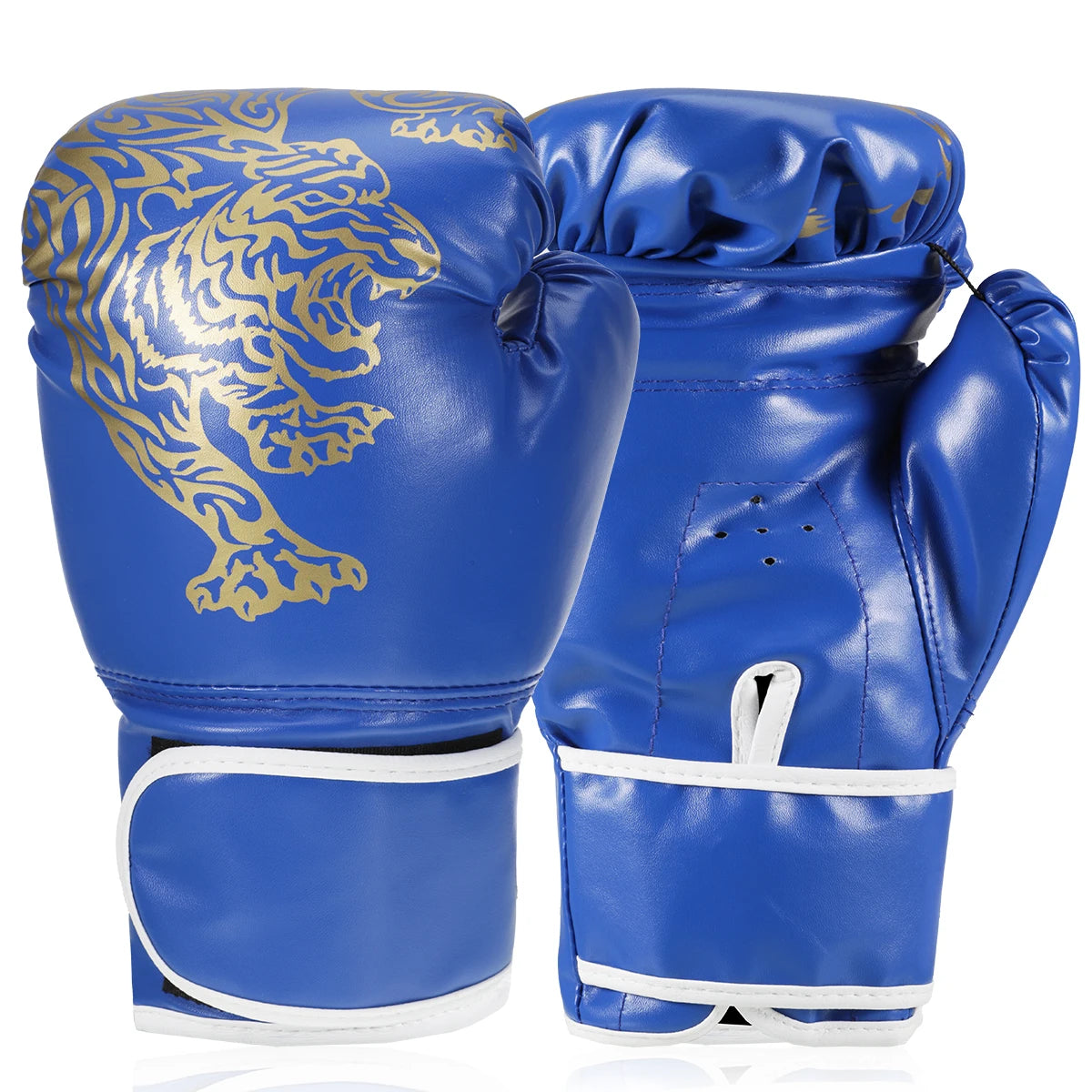 Guantes de boxeo para adultos, transpirables, de piel sintética, ideales para entrenamiento de boxeo y kickboxing